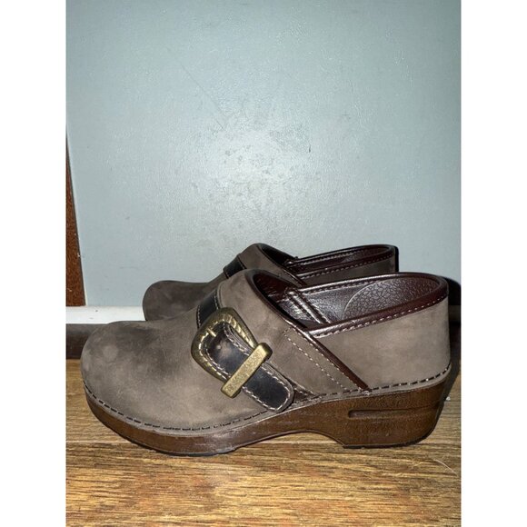 Dansko Pammy Milled Nubuck Leather Clogs Size 5.5 -36 - Picture 2 of 13